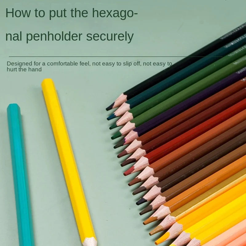 12/24/36/48 Colors Oily Colored Pencils Hexagon Wooden Handle Set Artist Painting Drawing Sketch Art Design Student Supplies