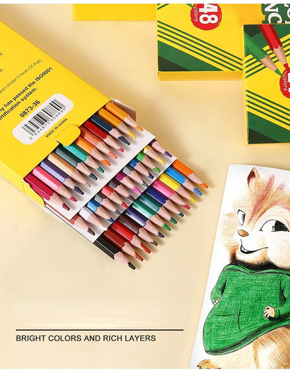 12/24/36/48 Colors Oily Colored Pencils Hexagon Wooden Handle Set Artist Painting Drawing Sketch Art Design Student Supplies